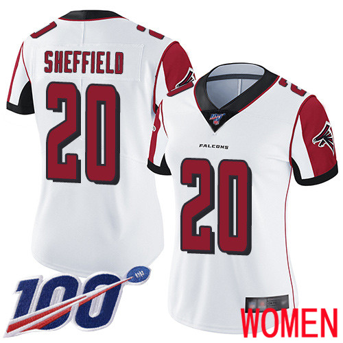 Atlanta Falcons Limited White Women Kendall Sheffield Road Jersey NFL Football #20 100th Season Vapor Untouchable->atlanta falcons->NFL Jersey